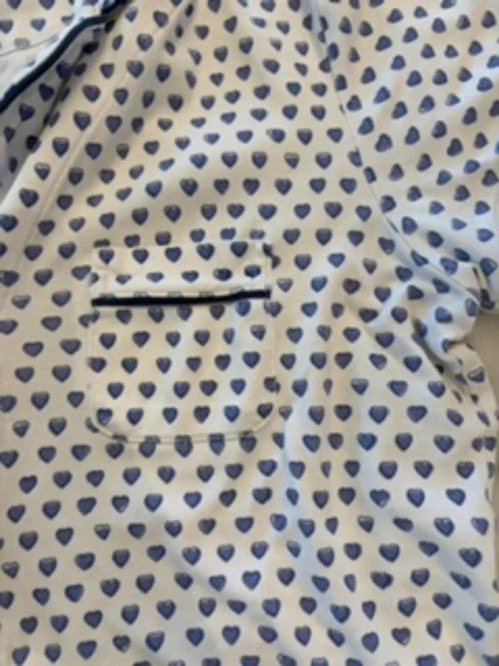 Fiora Pajama Blue Heart Print